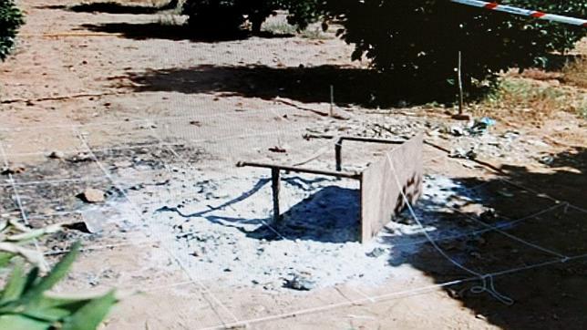 Im�genes de la hoguera en la finca de Las Quemadillas