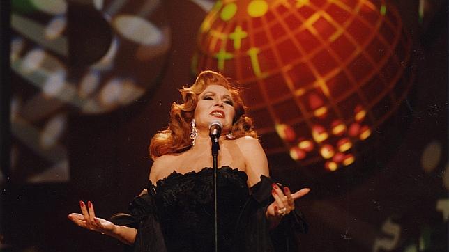 Roc�o Jurado durante su espect�culo �Azabache� en la Expo del 92