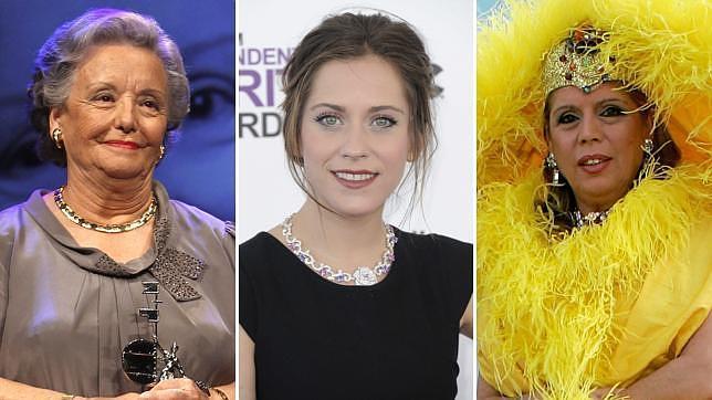 María Galiana y María León, representantes de dos generaciones diferentes de actrices nacidas en Sevilla, junto a la polifacética artista María Jiménez. 