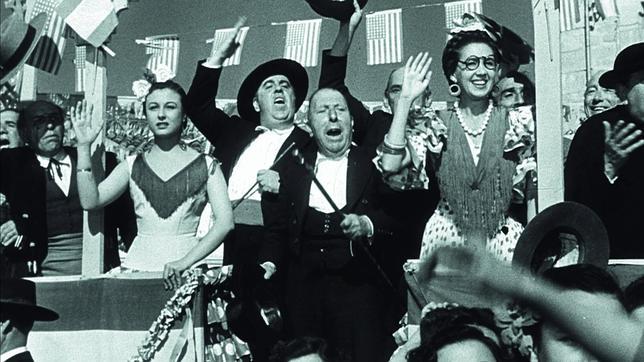 Pepe Isbert, Manolo Mor�n y Lolita Sevilla en Bienvenido Mister Marshall