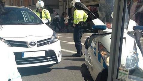 Incidente de trfico de Esperanza Aguirre en la Gran Va