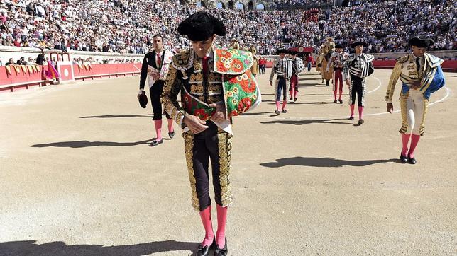 Jos� Tom�s, en su �ltimo pase�llo, en 2012 en Nimes