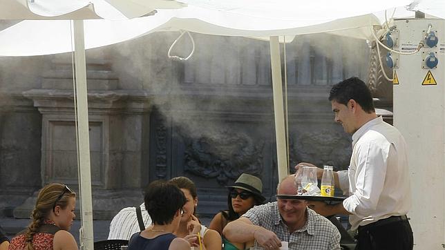 Terraza con microclima