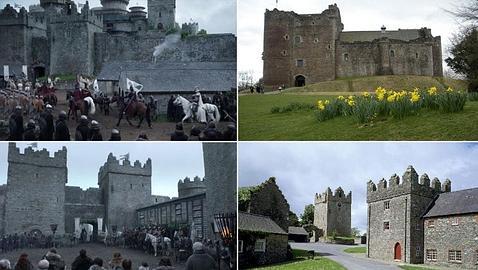 Castillo de Douane, en Escocia y el de Ward, en Irlanda, en la vida real y en la serie (Foto: www.swide.com)