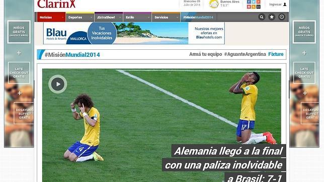 La eliminaci�n de Brasil copa las portadas de los diarios latinoamericanos