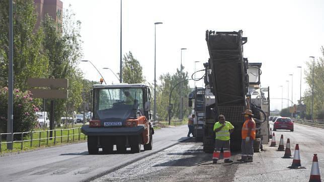 Imagen de las obras en la avenida Carlos III