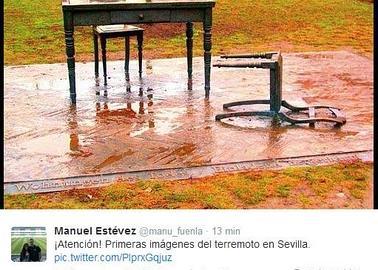 Los sevillanos comparten en Twitter el efecto del #Terremotomiarma