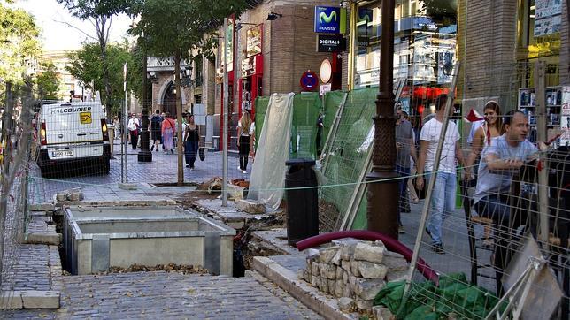 Obras  de soterramiento en la calle Mart�n Villa