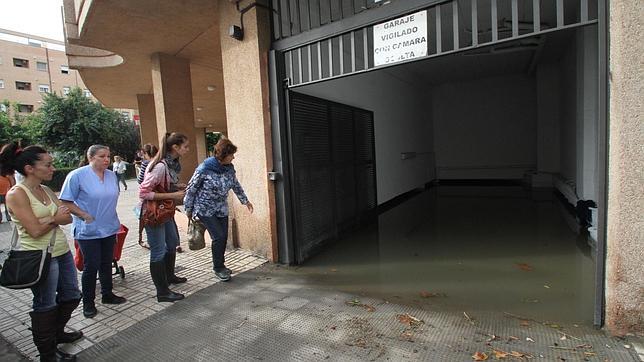 Garaje inundado en Sevilla Este, este pasado viernes