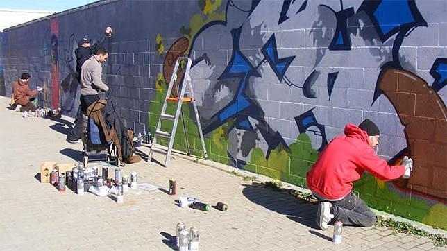 Los gaffitis se realizar�n en las paredes exteriores del Estadio Nuevo San Jos�