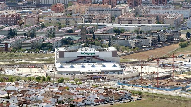 Vista a�rea de la zona de San Rafael de la Albaida y el centro comercial de El Corte Ingl�s