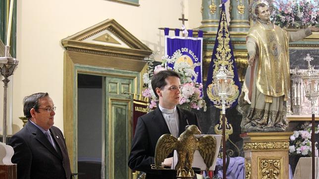 Imagen de San Juan Bosco, en el interior de la iglesia de Mar�a Auxiliadora