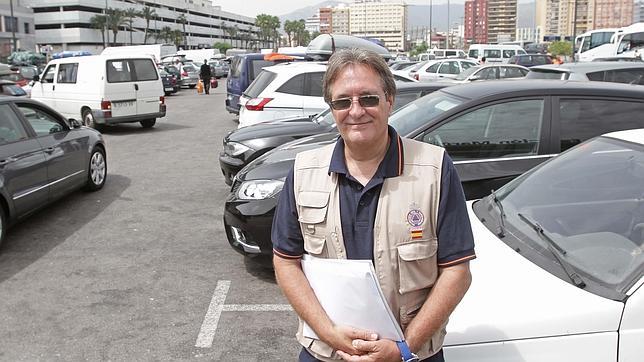 Francisco Ruiz Boada, trabajando en el Puerto de Algeciras durante la fase de salida 