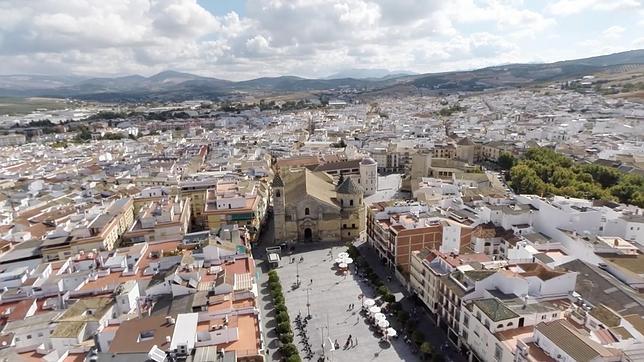 Vista a�rea del casco urbano de Lucena