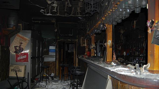 Estado en el que ha quedado el local tras el fuego