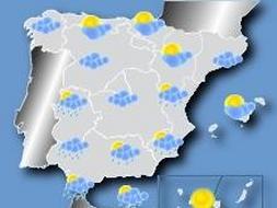 Lluvia en gran parte de la Pen�nsula y Baleares