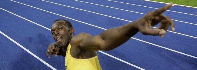 Bolt, el 'relámpago' en el santuario de Jesse Owens