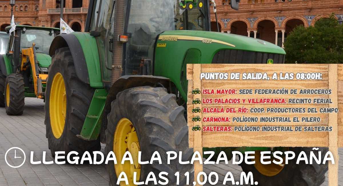 La tractorada aplazada de Sevilla se celebrará el 10 de febrero