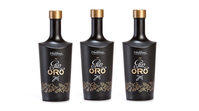 Botella Frontal gin oro