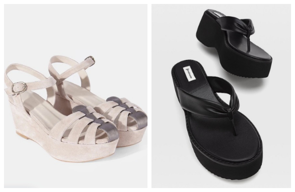 Plataformas de Micuir (169€) y Stradivarius (29,95€)