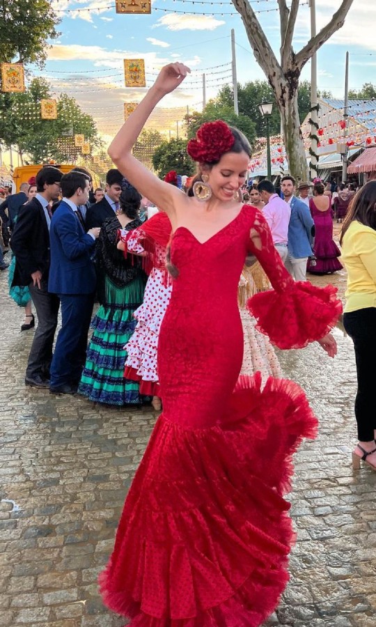 Falda flamenca niña modelo Fiona lunares