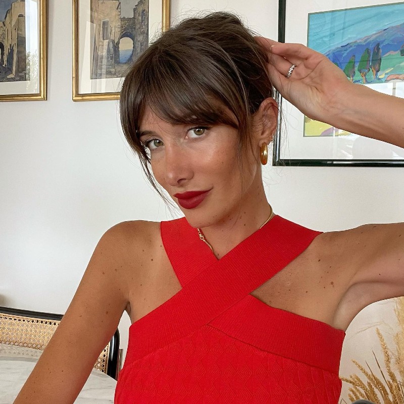 Flequillo cortina de la influencer Juliesfi