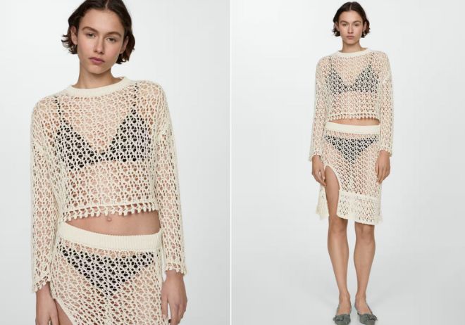 Jersey crochet / MANGO