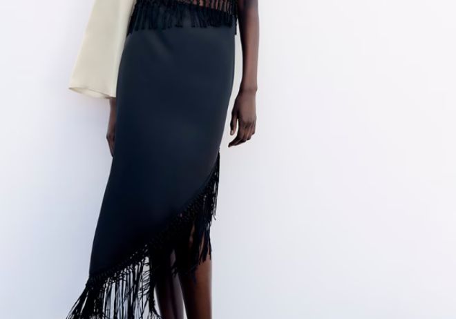Falda de flecos / ZARA