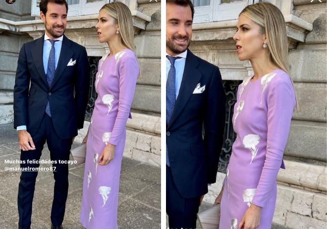 Manuela Villena con el vestido de Pertegaz