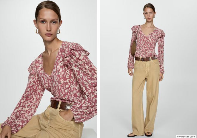 Blusa de volantes de Mango