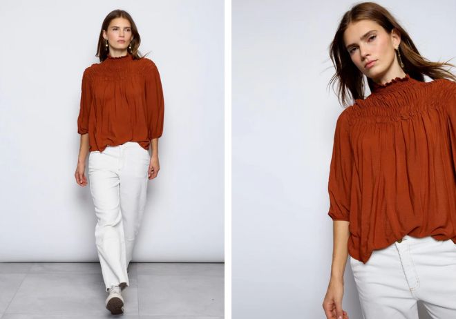 Blusa en tono teja de Renatta
