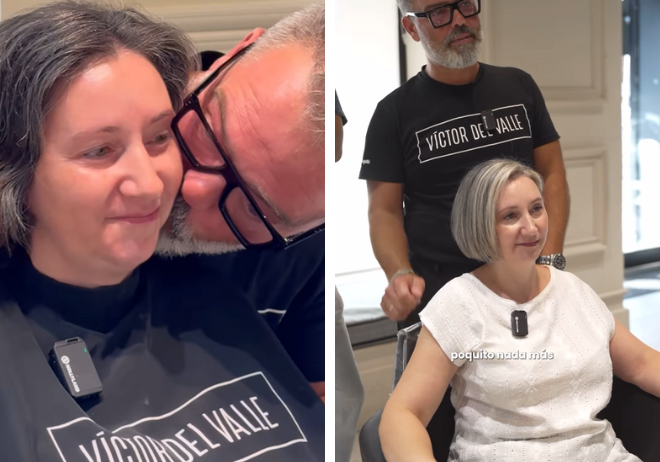 Foto: Víctor del Valle y su clienta