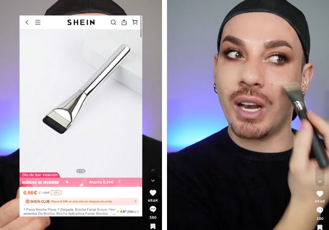 La brocha de Shein viral / TikTok: @gsusserranomua