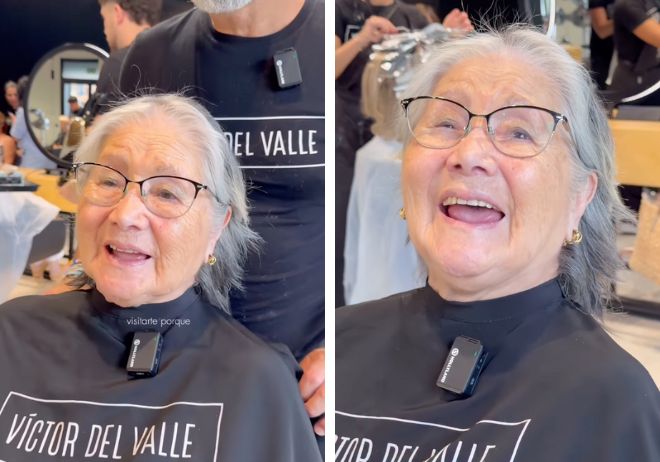 Clienta en la peluquería de Víctor del Valle / INSTAGRAM