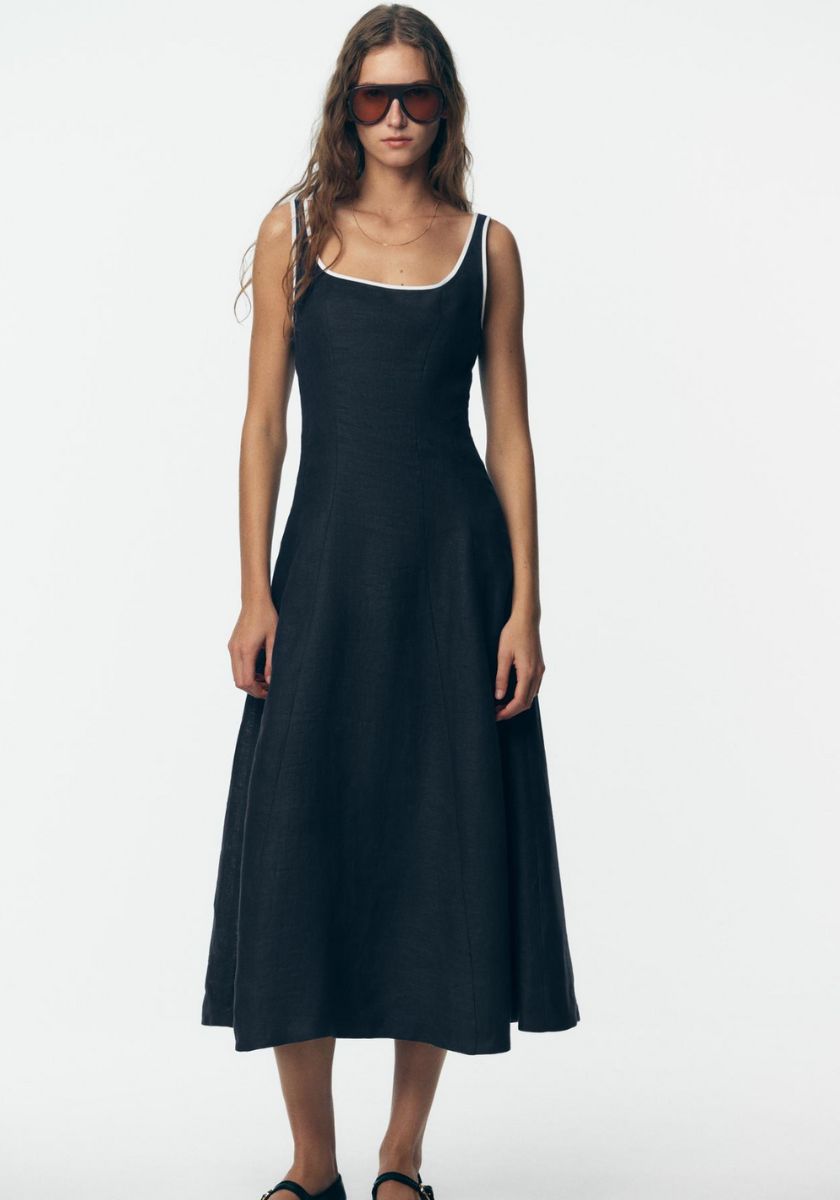 Vestido de lino de Zara