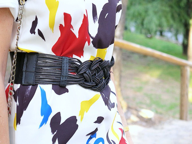 Vestido print abstracto convertido en top