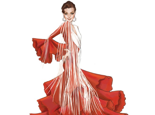 Carmen Sevilla y el traje rojo de Lina en «Camino del Rocío»