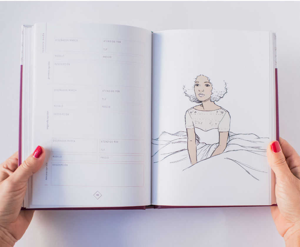 Interior del libro Wedding Planner, el libro para organizar una boda. Alejandro Mármol