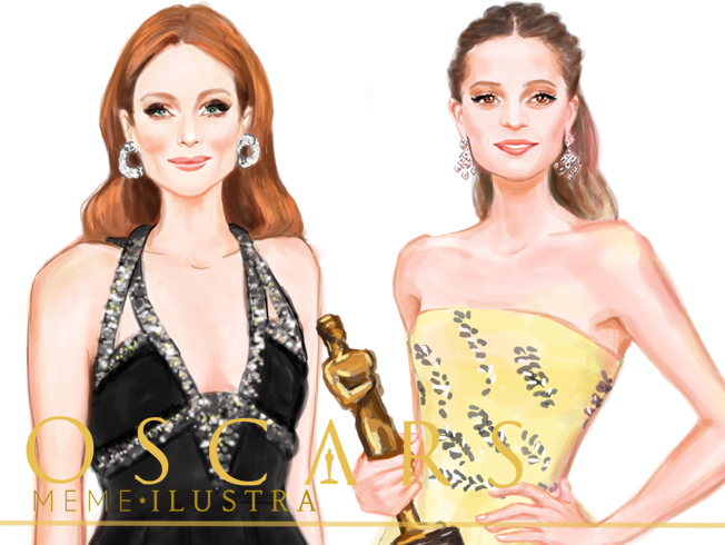 Dos estilos para los Oscar 2016: Alicia Vikander y Julianne Moore