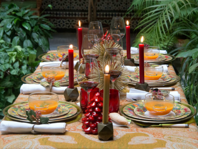 Dos estilos para decorar tu mesa de Navidad y Nochebuena