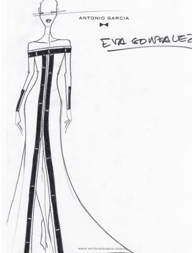 Vestido de Antonio García para Eva González en la gala de fin de año 2016