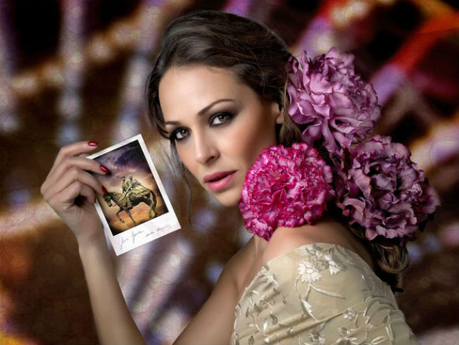 Eva González, musa flamenca de la feria de Mairena del Alcor