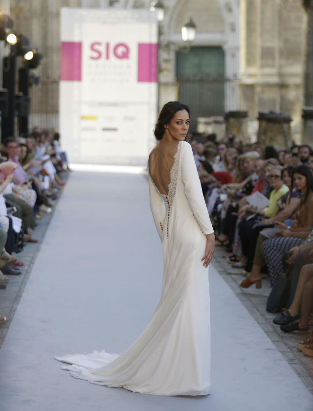 Desfile de novias de Iván Campaña de su colección 2018 en SIQ 2017. Foto: Vanessa Gómez