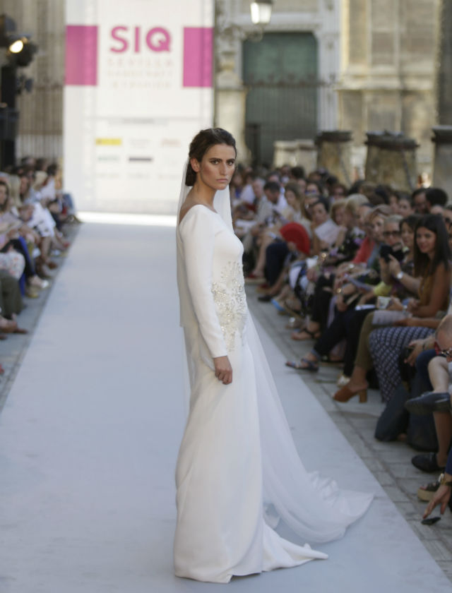 Desfile de novias de Iván Campaña de su colección 2018 en SIQ 2017. Foto: Vanessa Gómez