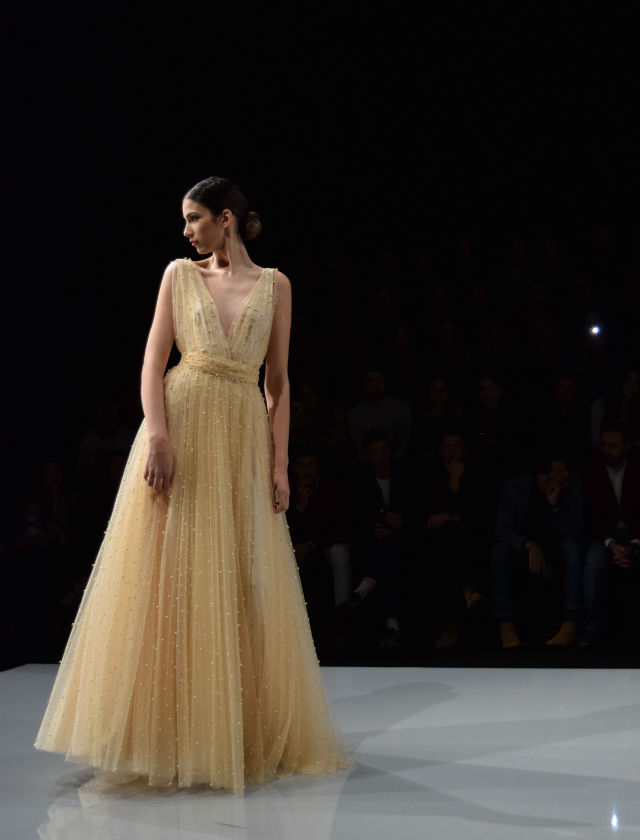 Desfile de Rocío Osorno con vestidos de fiesta para invitadas. Foto: RP