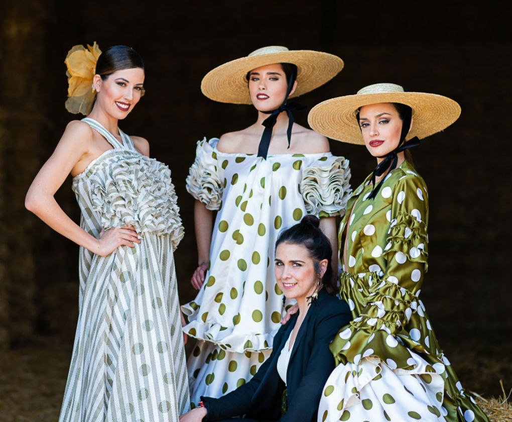 Diseños de moda flamenca 2019 de Laura de los Santos. Foto: Ernesto Castillo/No mires la cámara