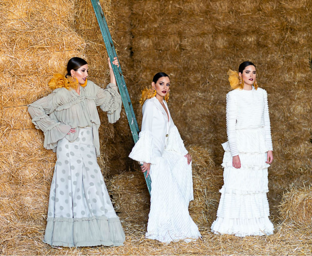 Diseños de moda flamenca 2019 de Laura de los Santos. Foto: Ernesto Castillo/No mires la cámara