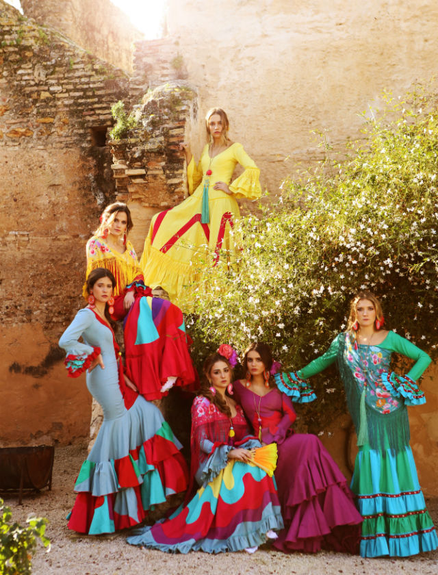 Fotos de inspiración de la colección de moda flamenca 2019 de Flamenca Pol Núñez. Foto: Jesús Isnard