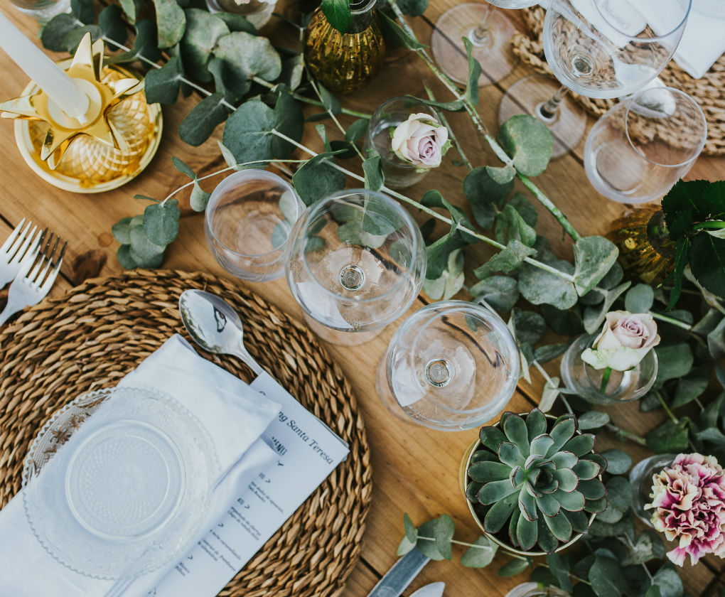 Decoración de las mesas de boda de Mirka Eventos. Foto: Azul Roto