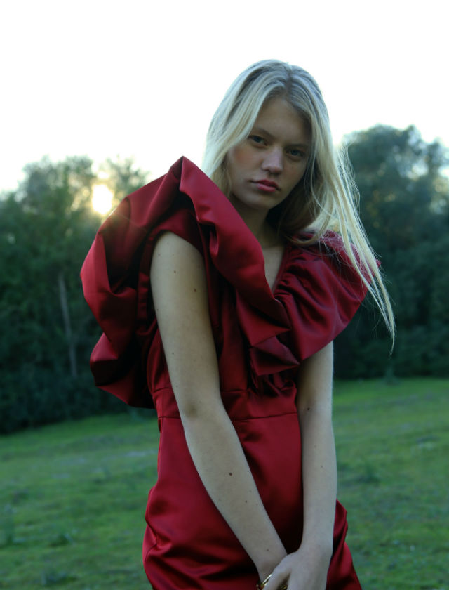 Vestido de invitada de otoño de Mordisco de Mujer